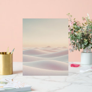 Calm light background with sand dunes acrylic sign