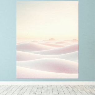 Calm light background with sand dunes canvas print