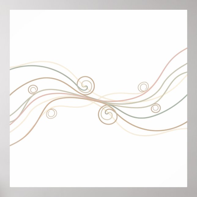 Calm Line Harmony – Minimalist Abstract Poster (Devant)
