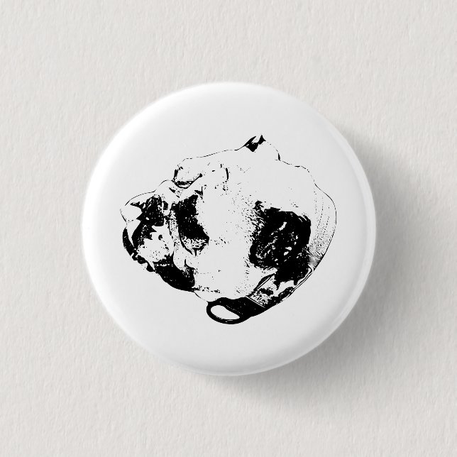 Calm Loyal Look 1 Inch Round Button (Front)