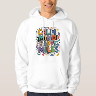 Calm Mind Happy Miles Runner Motivation Tee