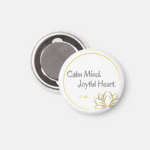 Calm Mind Joyful Heart Buddha Quote Magnet