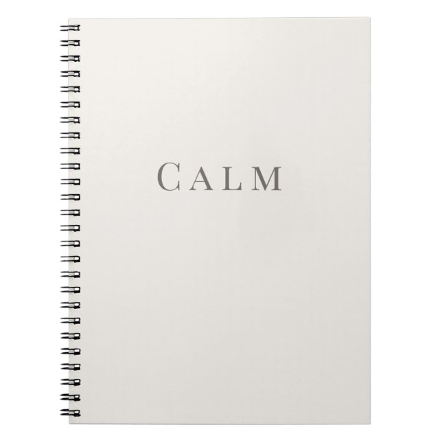Calm – Minimal Typography Notebook (Front)