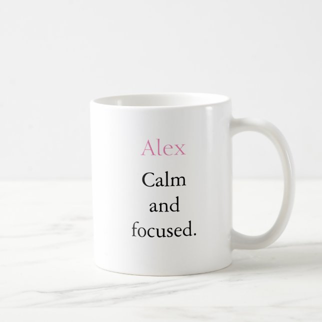 Calm Minimalist Personalized Name Mug (Right)