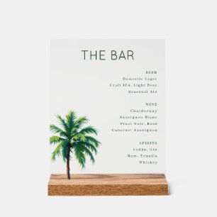 Calm Minimalist Tropical Palm Tree Acrylic Sign
