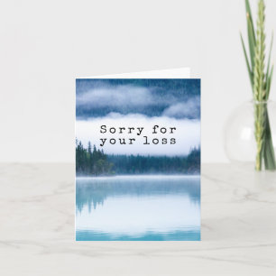 Calm Misty Lake Sorry For Your Loss Sympathy Card