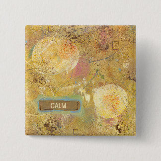 Calm natural beauty abstract art unique painting 2 inch square button