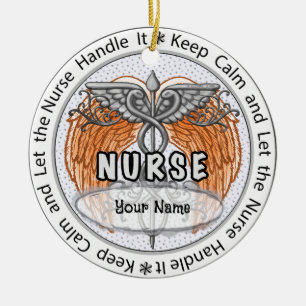 Calm nurse  ceramic ornament