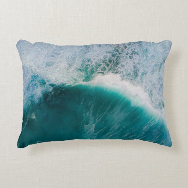 Calm ocean accent pillow (Front)