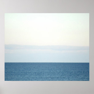 Calm Ocean Horizon Colour Minimalist 16x20  Poster