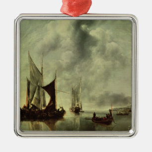 Calm or, Boats near the Coast, after 1651 Metal Ornament