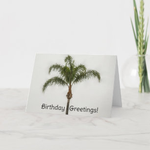 Calm Palm Tree Art Birthday Card