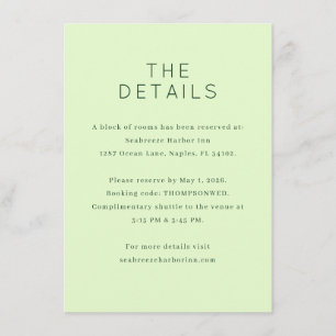 Calm Pastel Green Minimalist Enclosure Card