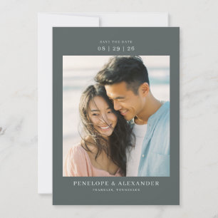Calm Pastel Minimalist Photo Save The Date