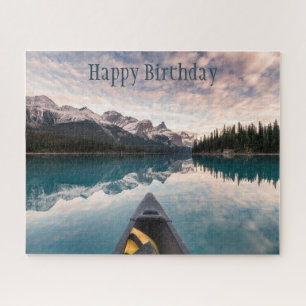 Calm Peaceful Lake  Boating Birthday Jigsaw Puzzle