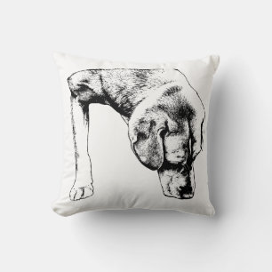 Calm Pillow, Curious Pup Throw Pillow