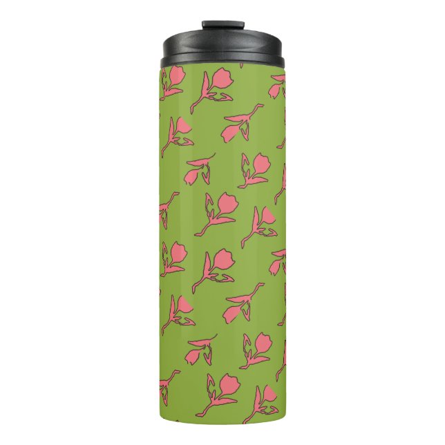 Calm Pink and Green Tumbler (Front)