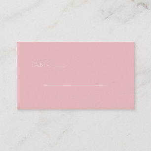 Calm Pink Minimalist Lines Place Card
