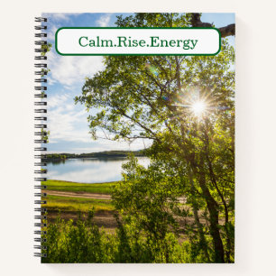 Calm Rise Energy Lakeside Sunburst  Notebook