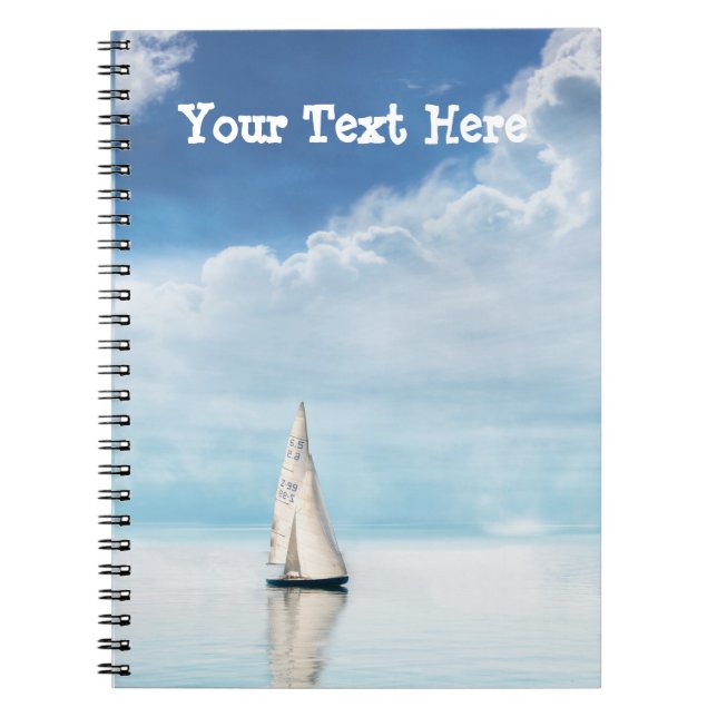 Calm Sailing with Bluest Skies Notebook (Front)