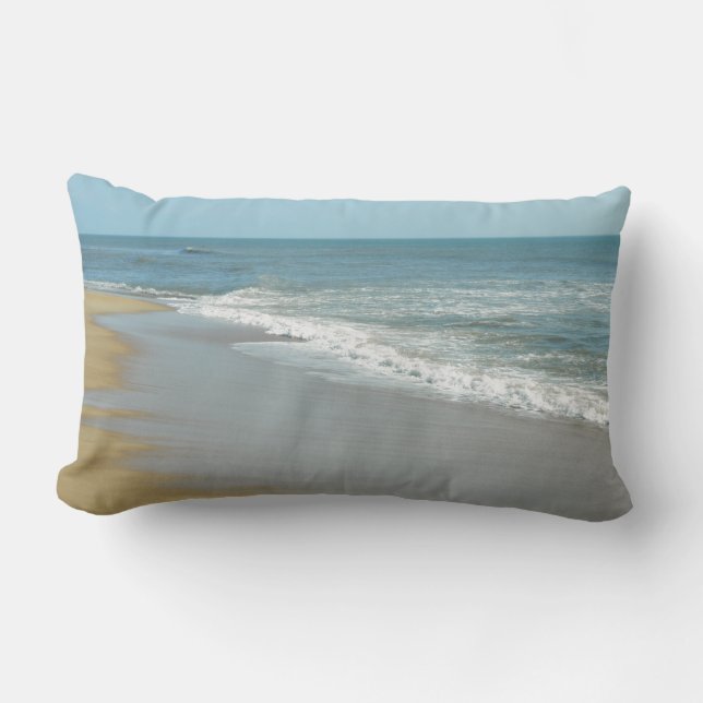 Calm Seashore Lumbar Pillow (Front)