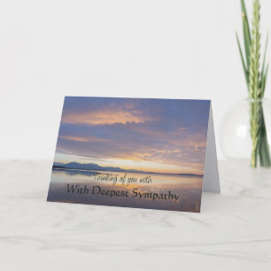 Calm Serene Landscape Lake Sunrise Sympathy Card
