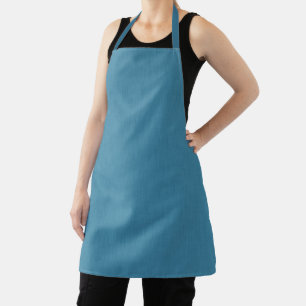 Calm & simple Blue linen textured background Apron