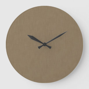 Calm & simple Brown textured background  Large Clock