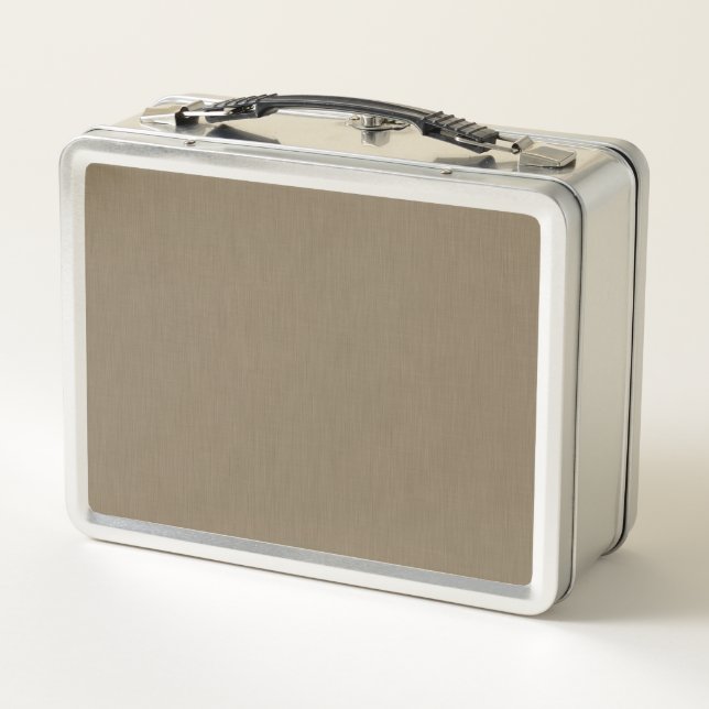 Calm & simple brown textured background  metal lunch box (Back)
