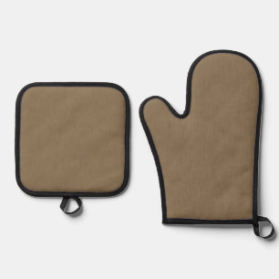 Calm & simple Brown textured background  Oven Mitt & Pot Holder Set