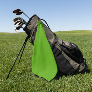 Calm & simple lime green textured background  golf towel