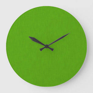 Calm & simple lime green textured background  large clock