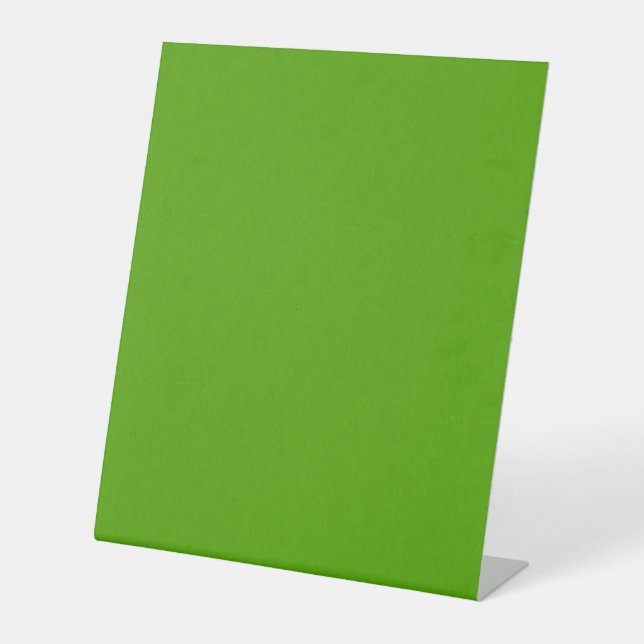 Calm & simple lime green textured background  pedestal sign (Front)