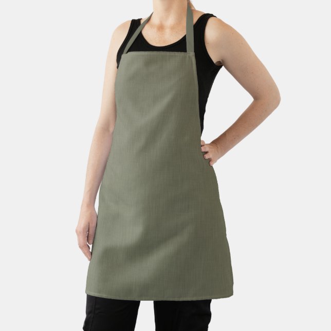 Calm & simple olive green textured background  apron (Insitu)
