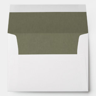 Calm & simple olive green textured background envelope