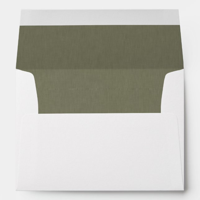 Calm & simple olive green textured background  envelope (Back (Bottom))
