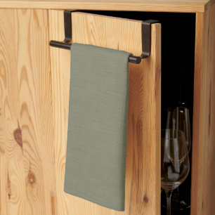 Calm & simple olive green textured background kitchen towel