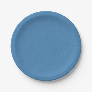 Calm & simple plain blue textured background paper plate