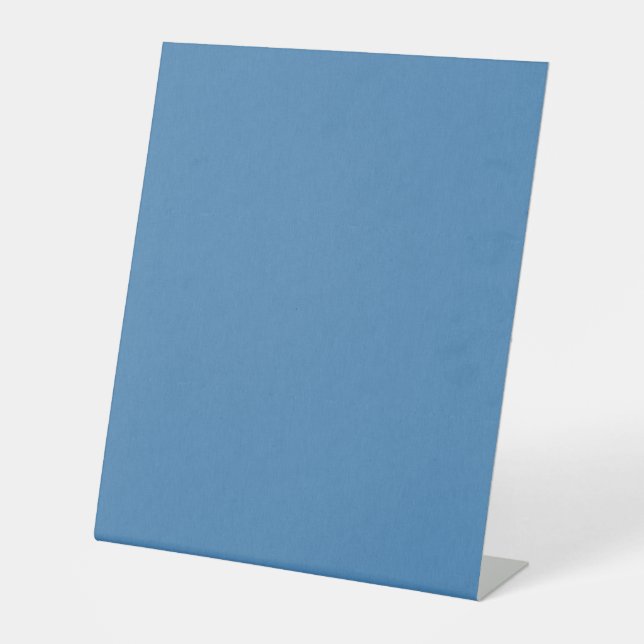 Calm & simple plain blue textured background pedestal sign (Front)
