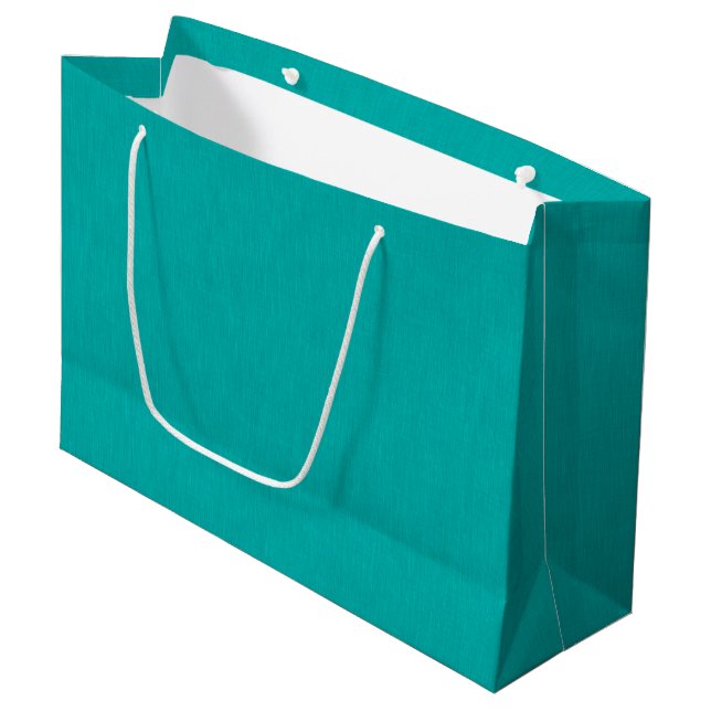 Calm & simple  Turquoise textured background  Large Gift Bag (Front Angled)