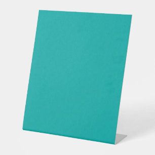 Calm & simple Turquoise textured background Pedestal Sign