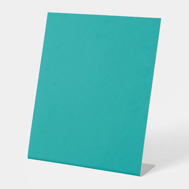 Calm & simple  Turquoise textured background  Pedestal Sign (Front)