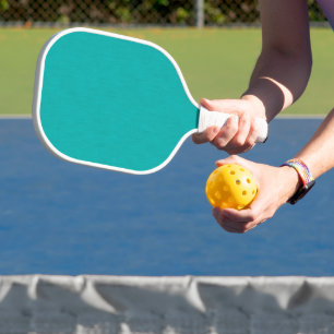 Calm & simple Turquoise textured background Pickleball Paddle