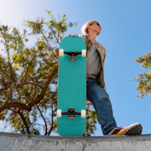 Calm & simple Turquoise textured background Skateboard