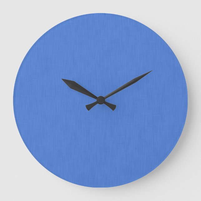 Calm & simple visual blue textured background  large clock (Front)