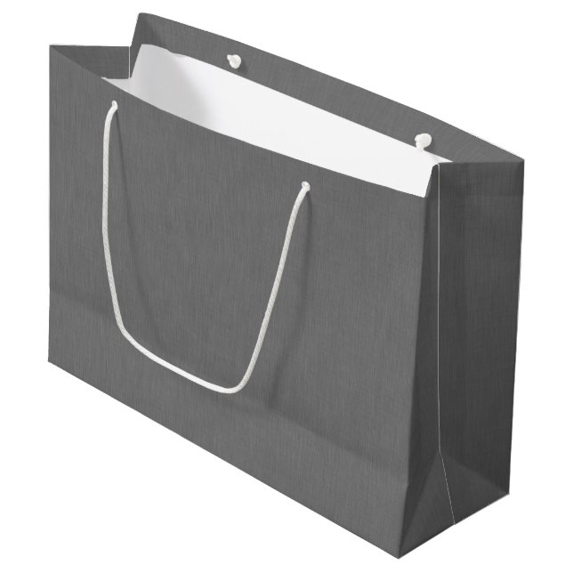 Calm & simple visual grey textured background  large gift bag (Front Angled)