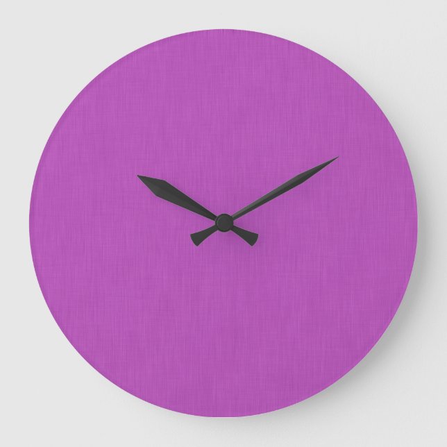 Calm & simple visual lavender textured background  large clock (Front)