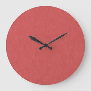Calm & simple visual red textured background  large clock