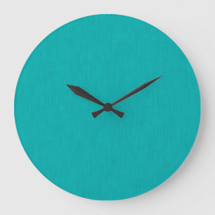 Calm & simple visual teal textured background  large clock