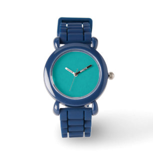 Calm & simple visual teal textured background watch